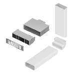 Комплект воздуховодов Maunfeld MIDS604 с фильтром CF312MW (для ПАНЕЛИ MIHC604SF2BK)