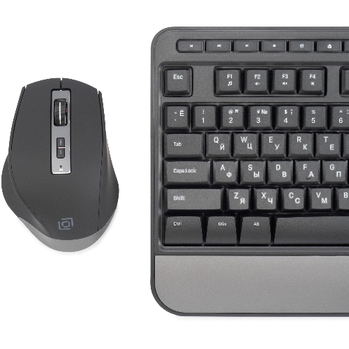 Комплект клавиатура+мышь Oklick S290W беспроводной, USB, 1600 DPI, чёрный
