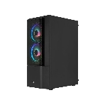 Компьютерный корпус MidTower Aerocool/Formula Quantum-G-BK-v2 черный без Б/п, ATX 3FRGb Fan on front panel