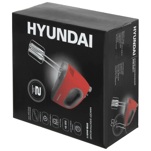 Миксер ручной Hyundai HYM-H4511 500 Вт, красный/серый