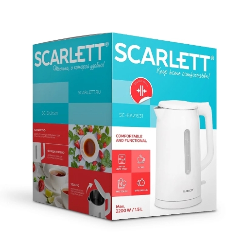 Чайник электрический Scarlett SC-EK21S31 белый