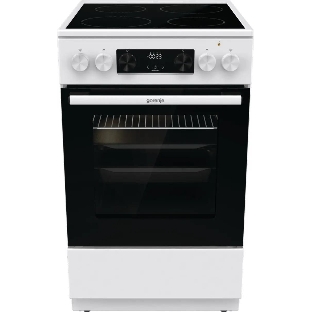 Плита электрическая Gorenje GEC5C42WG белый, конфорок 4 электрических, духовка 70 л, 50 см x 85 см x 59.4 см (без крышки)