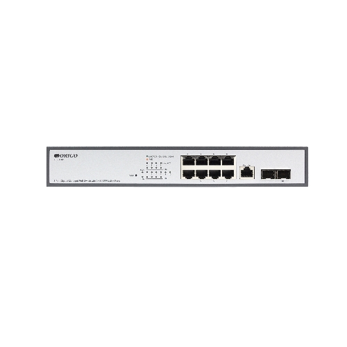 Коммутатор Managed L2 Switch 8x1000Base-T PoE, 2x1000Base-X SFP, PoE Budget 135W, RJ45 Console, 19