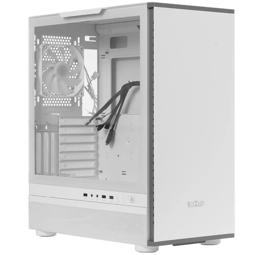 Компьютерный корпус PCCooler IE200 WH, Tempered Glass Full Tower, белый, TG, SPCC, 1x120мм ARGb E-ATX, ATX, mATX, mITX 180/380/220мм 4x2.5