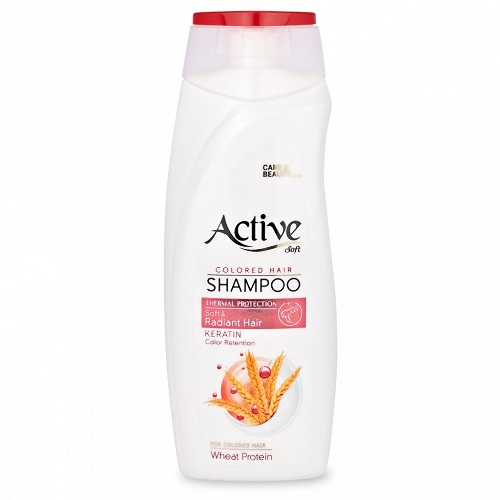 Шампунь Active для окрашенных волос CARE & BEAUTY. С кератином и пшеничным протеином, 350 мл (512102053)