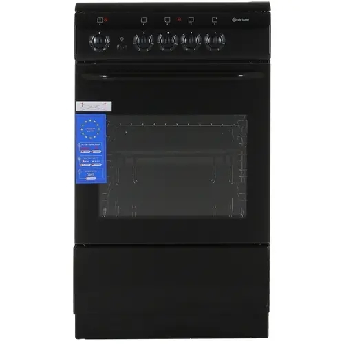Плита электрическая De Luxe 506004.04ЭС 031 черный, конфорок 4 шт, духовка 60 л, 50 см x 87 см x 60 см