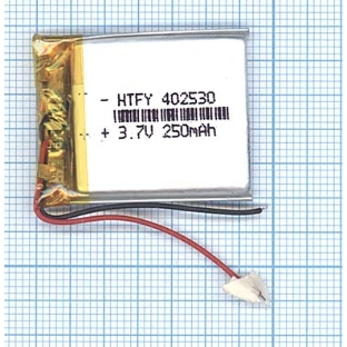 Аккумулятор Li-Pol (батарея) 4x25x30мм 2pin 3.7V/250mAh