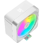 Кулер для процессора Ocypus Delta A40 EX WH Digital, 120мм ARGB FAN, Top Display Panel, 4 HEAT PIPES, 4-PIN PWM, 500-1800 RPM, 29DBA, HYDRO BEARING, LGA115X/1200/1700/18XX, AM4/AM5