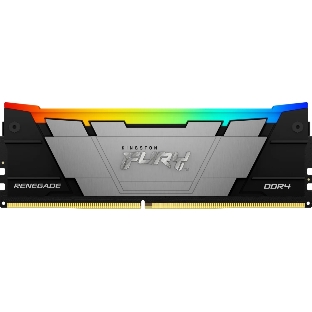 Оперативная память Kingston Fury Renegade, DDR4, 16GB (1x16GB), 3200MHz, CL16, DIMM, с радиатором, RGB, серебристый/черный