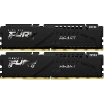 Оперативная память Kingston Fury Beast, DDR5, 32Gb (2x16GB), 6000MHz, CL30, DIMM, с радиатором, черный