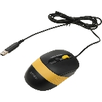 Комплект клавиатура+мышь A4Tech FStyler F1110 проводной, USB, 2000 DPI, чёрный/жёлтый