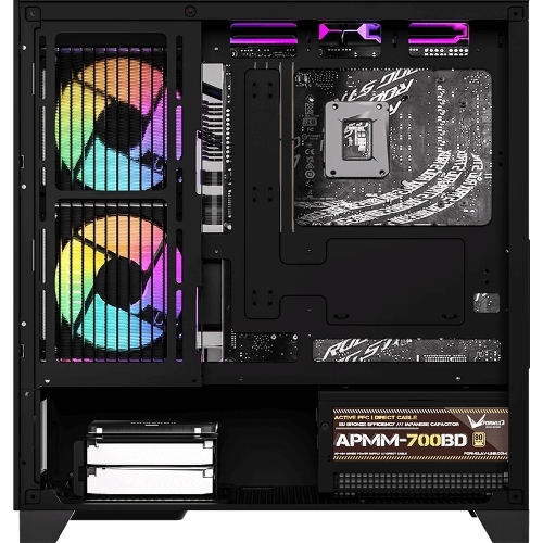 Компьютерный корпус AeroCool/Formula Crystal Z1M Plus FR черный без БП mATX 5x120мм 2xUSB 3.0 1xUSB3.1 audio bott PSU