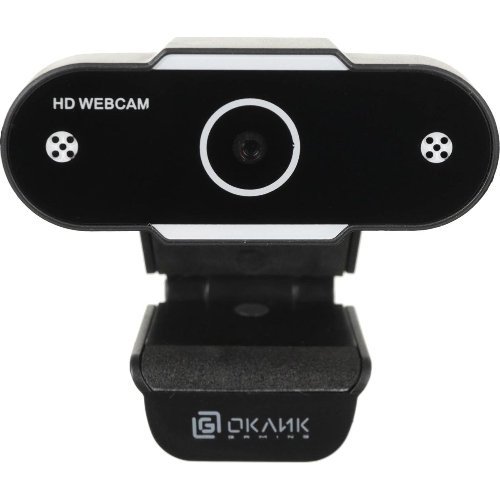 Веб-камера OKLICK OK-C012HD 1280x720, 30 кадр/с, USB Type-A, микрофон, универсальное крепление