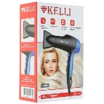 Фен Kelli KL-1121 черный/синий, 1800 Вт