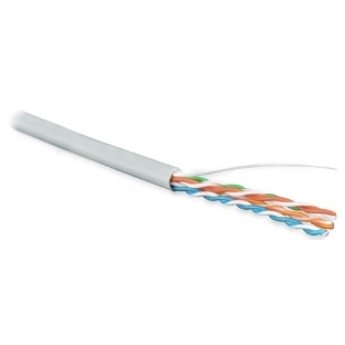 Кабель информационный Hyperline UUTP4R-C5E-S24-IN-LSZH-GY-305 cat.5e UTP 4 пары 24AWG LSZH внутренний 305м серый