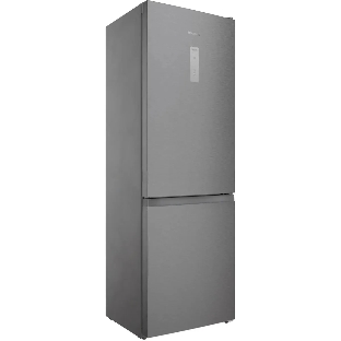 Холодильник Hotpoint HT 5180 MX нержавеющая сталь/серебристый двухкамерный 220/78 л морозилка снизу, No Frost