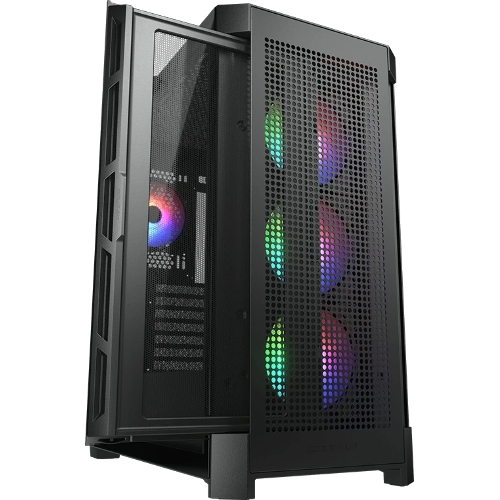 Компьютерный корпус Cougar Airface Pro RGb Black 4x120MM ARGb FAN, ARGb FAN HUB, БЕЗ БП, черный, E-ATX