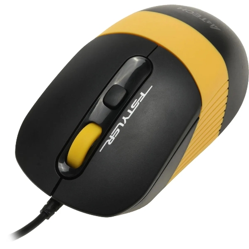 Комплект клавиатура+мышь A4Tech FStyler F1110 проводной, USB, 2000 DPI, чёрный/жёлтый