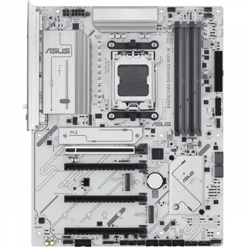 Материнская плата ASUS B650E MAX GAMING WIFI W, AM5, AMD B650, 4xDDR5, 4xSATA, 3xM.2, 1xPCIe 5.0 x16, 1xPCIe 4.0 x4, 2xPCIe 3.0 x1, 1xDP, 1xHDMI, 1x2.5Gb LAN, Wi-Fi 6E, Bluetooth 5.3, 1xUSB-C 10Gbps, 3xUSB-A 10Gbps, 2xUSB-A 5Gbps, 2xUSB-A 2.0, 3x3.5 мм, 7.1, ATX