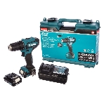 Дрель-шуруповерт Makita DF333DWAE, 12 В, 2 Ач, 30 Нм, щеточный