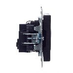Розетка 1-местная IEK BRITE РС14-1-0-БрЧ (BR-R14-16-K02) с заземлением, с защитными шторками, 16А, черный