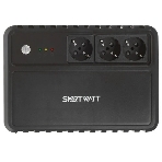 Источник бесперебойного питания SMARTWATT UPS SAFE 1000 черный, 1000/600 ВА/Вт, линейно-интерактивный, напольный, LED индикация, Shuko CEE7/4 - 3 шт.