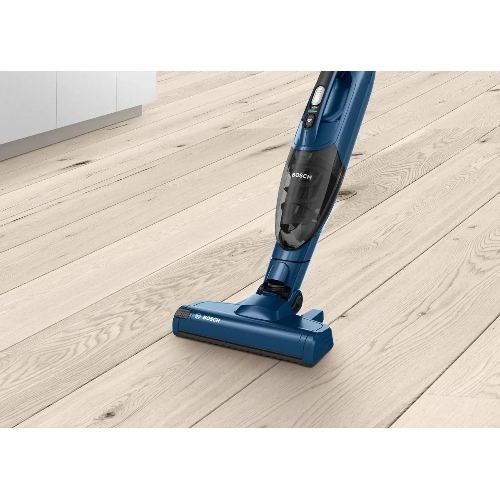 Пылесос вертикальный Bosch BCHF 2MX20 синий, питание от аккумулятора, 150 Вт, уборка сухая, пылесборник 0.4 л