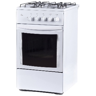 Плита газовая Flama RG 24019 белый, конфорок 4 шт, духовка 50 л, 50 см x 85 см x 60 см