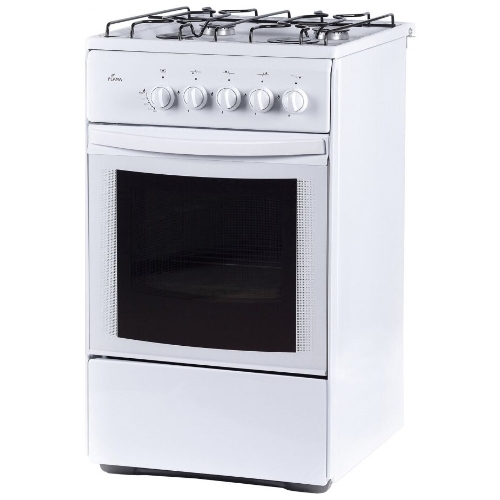 Плита газовая Flama RG 24019 белый, конфорок 4 шт, духовка 50 л, 50 см x 85 см x 60 см