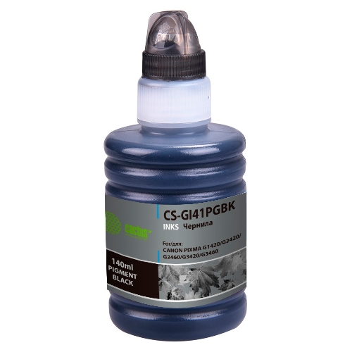 Чернила Cactus CS-GI41PGbK черный140мл для Canon PIXMA G1420/G2420/G2460/G3420/G3460