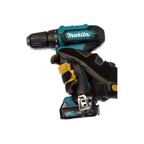 Дрель-шуруповерт Makita DF333DWAE, 12 В, 2 Ач, 30 Нм, щеточный