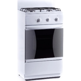 Плита газовая Flama CG 3202 W/B белый, конфорок 2 шт, духовка 30 л, 50 см x 85 см x 38 см