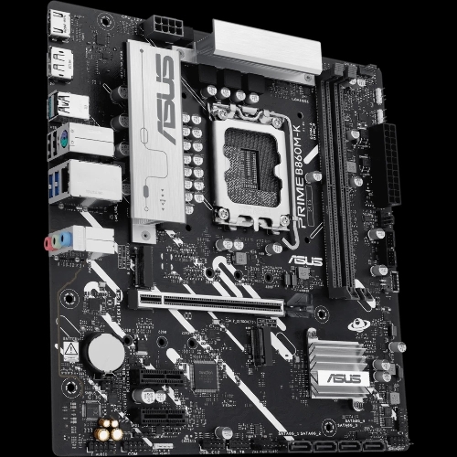 Материнская плата ASUS PRIME B860M-K, LGA 1851, Intel B860, 2xDDR5, 4xSATA, 2xM.2, 1xPCIe 4.0 x16, 2xPCIe 4.0 x1, 1xHDMI, 1xDP, 1x 2.5Gb LAN, 1xUSB-A 10Gbps, 3xUSB-A 5Gbps, 3xUSB-A 2.0, 3x3.5 мм, 7.1, mATX