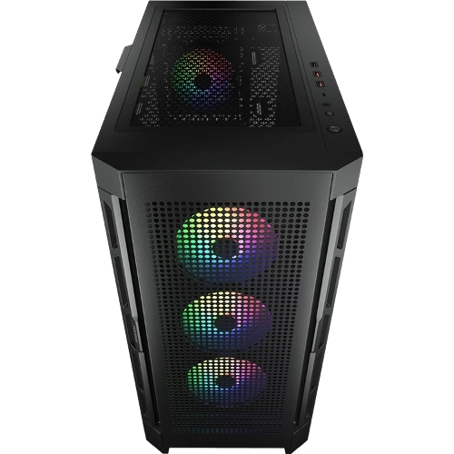 Компьютерный корпус Cougar Airface Pro RGb Black 4x120MM ARGb FAN, ARGb FAN HUB, БЕЗ БП, черный, E-ATX