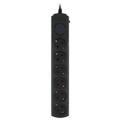 Сетевой фильтр Ippon BK-6-EU-5-10-B 5 м, 6 розеток, черный, коробка