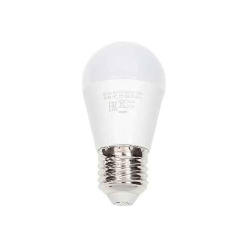 Лампа светодиодная RS G45 E27 8W 220-240V 4000К 8Вт 800лм Ra 90 шар Русский Свет 15010445049