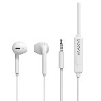 Проводные наушники Maxvi MHF-15 Easy белый, вкладыши, проводной (jack 3.5 мм), встроенный микрофон