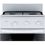 Плита газовая Flama CG 3202 W/B белый, конфорок 2 шт, духовка 30 л, 50 см x 85 см x 38 см