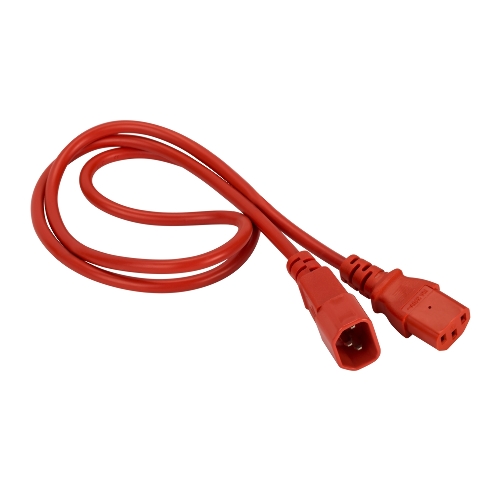 Шнур питания Lanmaster LAN-PP13/14-1.5-RD C13-С14 проводник.:3x0.75мм2 1.5м 220В 10А красный