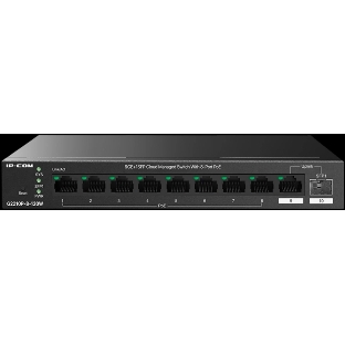 Коммутатор управляемый IP-COM G2210P-8-120W PoE, 10 портов, 9x1 Гбит/с, SFP 1x1 Гбит/с, PoE 8x30Вт (до 110 Вт)