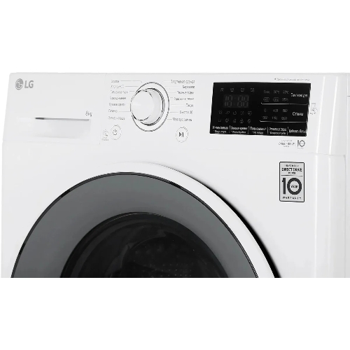 Стиральная машина LG F2J6TN0W 8кг, отжим: 1200об/мин, класс стирки: A, класс отжима: B, дисплей, защита от детей, белый