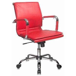 Кресло Бюрократ CH-993-Low/Red красный, экокожа