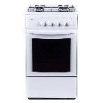 Плита газовая Flama RG 24019 белый, конфорок 4 шт, духовка 50 л, 50 см x 85 см x 60 см