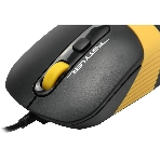Комплект клавиатура+мышь A4Tech FStyler F1110 проводной, USB, 2000 DPI, чёрный/жёлтый