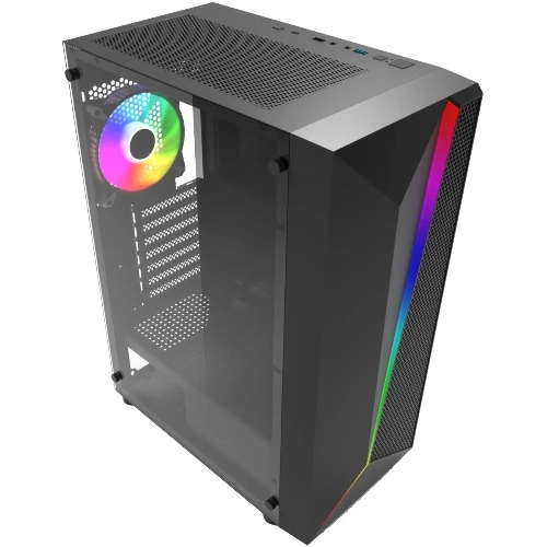 Компьютерный корпус Bloody BD-CC106F черный без БП ATX 4x120мм 1xUSB 2.0 1xUSB 3.0 audio bott PSU