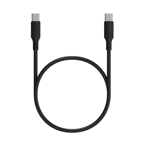 Кабель Maxvi MC-A20 black Type-C - Type-C, 2A ток макс. нагрузки 2А, макс. напряжение 5V, длина кабеля 1м, материал PVC, черный