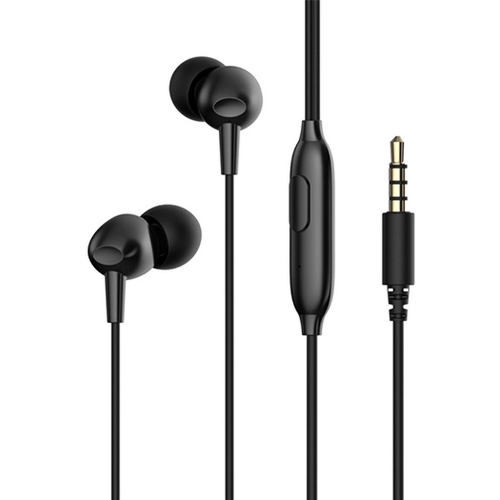 Проводные наушники Havit Wired earphone черный, вкладыши, Jack 3.5 мм, встроенный микрофон
