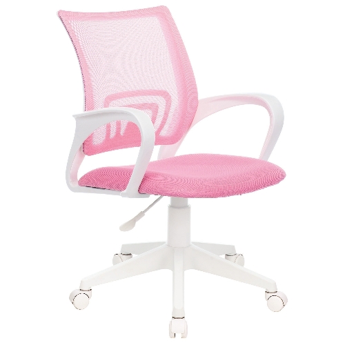 Кресло Бюрократ CH-W695NLT TW-06A TW-13A розовый, сетка/ткань, 120 кг, механизм качания