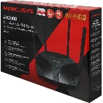 Двухдиапазонный роутер MERCUSYS MR80X AX3000 Wi-Fi 6, до 574 Мбит/с на 2,4 ГГц + до 2402 Мбит/с на 5 ГГц,4 фиксированные внешние антенны, 3 гигабитных порта LAN, 1 гигабитный порт WAN