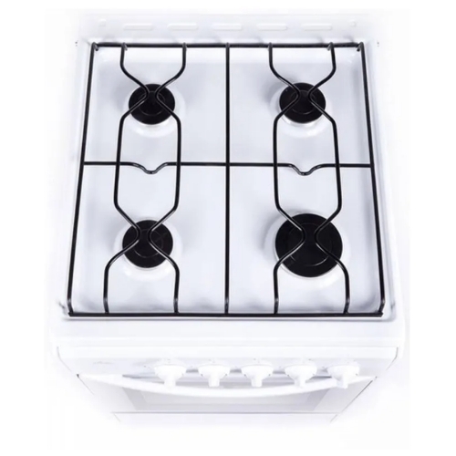 Плита газовая Flama RG 24019 белый, конфорок 4 шт, духовка 50 л, 50 см x 85 см x 60 см
